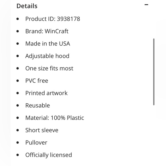 NWT Pittsburgh Pirates WinCraft Logo Rain Poncho, officially licensed,pvc-free - Picture 2 of 6